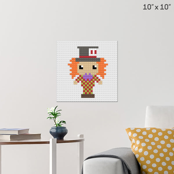 Alice in Wonderland Hatter Brick Poster