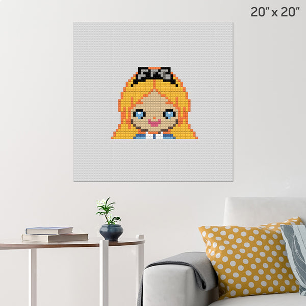 Alice in Wonderland Brick Poster