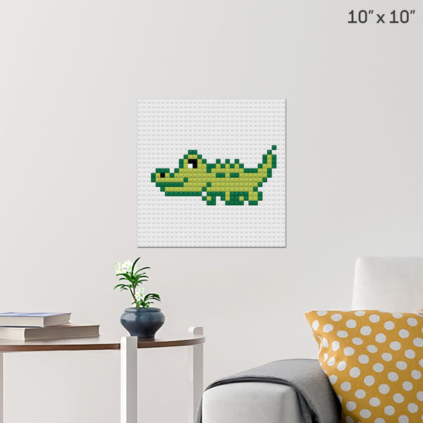 Alligator Brick Poster