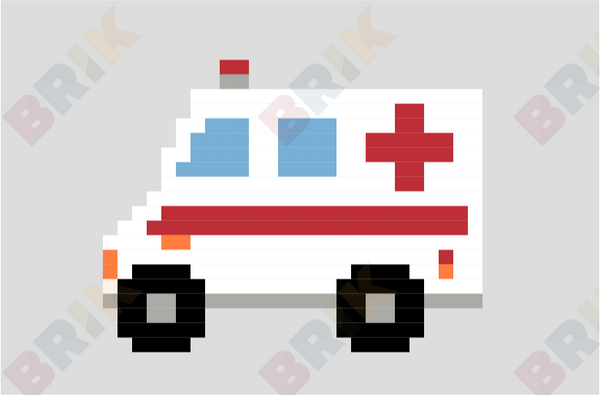 Ambulance Pixel Art