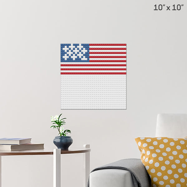 american flag Brick Poster