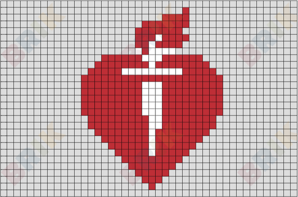 American Heart Association Pixel Art