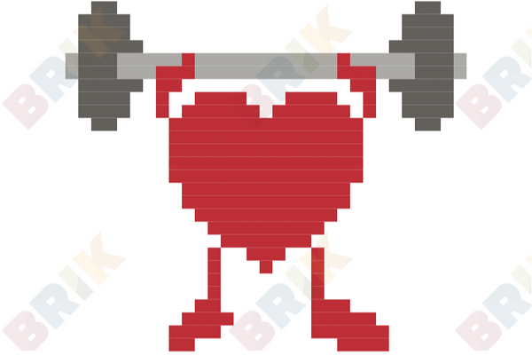 American Heart Month Pixel Art