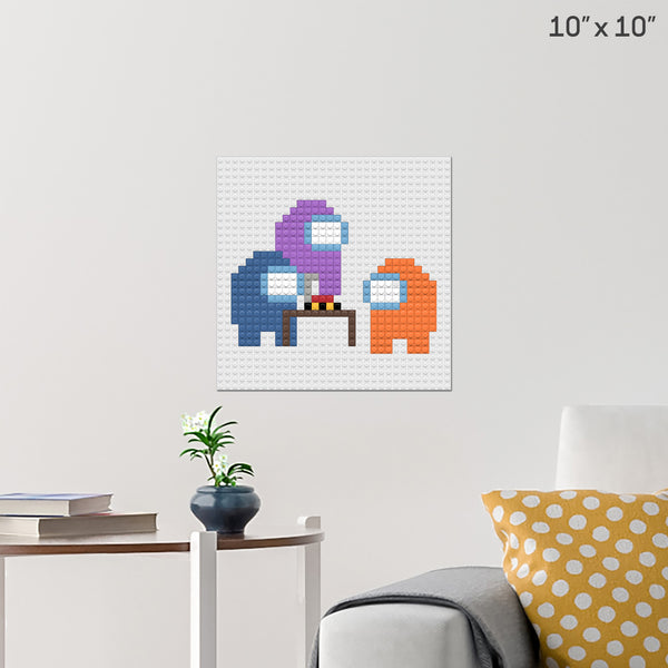 Among Us Brick Poster