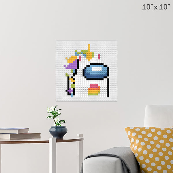 Among Us Unicorn Brick Poster