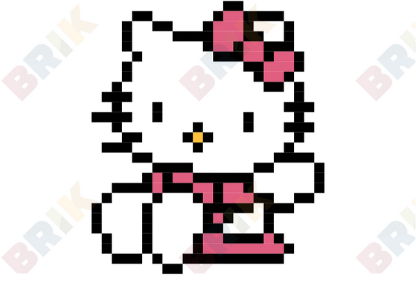 Angel Kitty Pixel Art