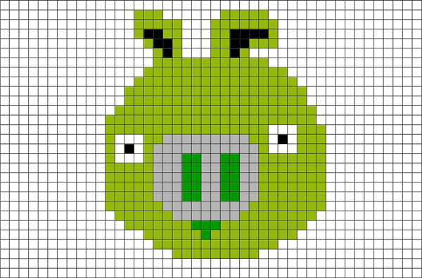 Angry Birds Pig Pixel Art