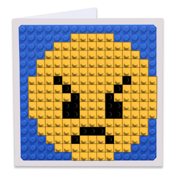 Angry Face Emoji Greeting Card