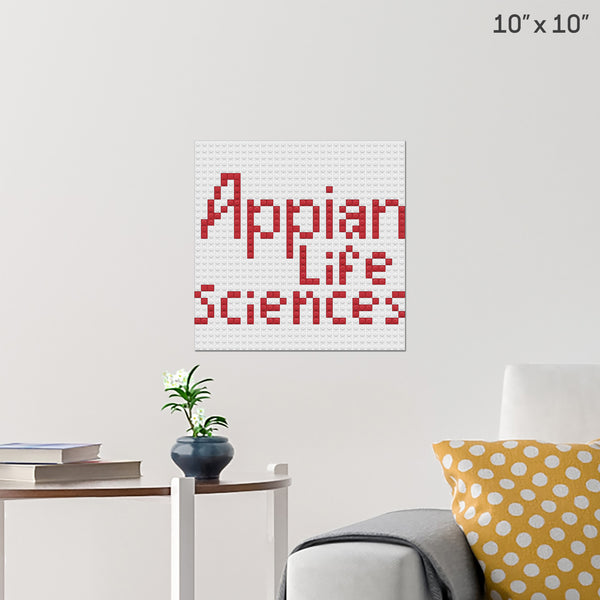 appian life sciences brik book lite red and white Brick Poster