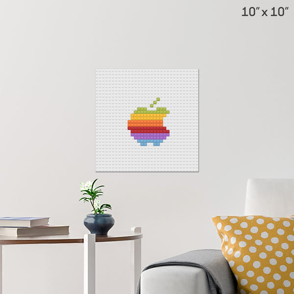 Apple Rainbow Brick Poster