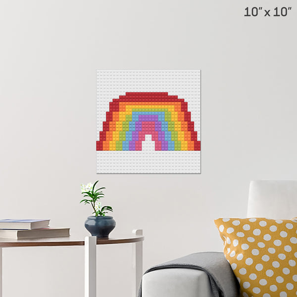 arcobaleno della pace Brick Poster