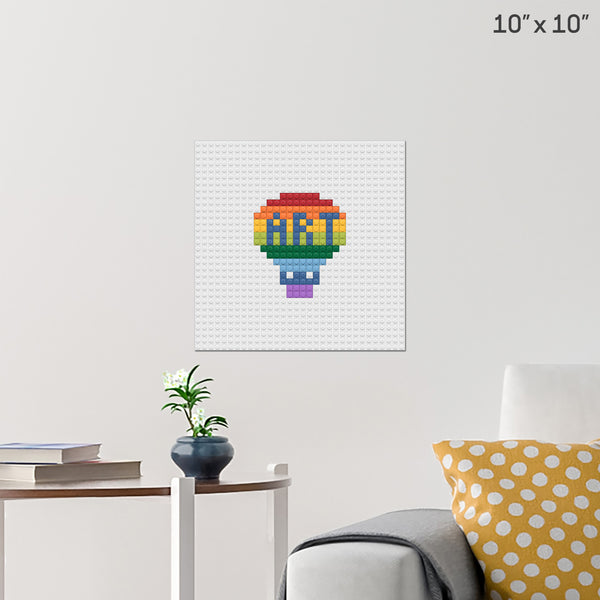 art balloon rainbow Brick Poster
