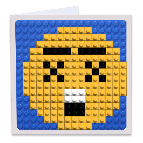 Astonished Face Emoji Greeting Card