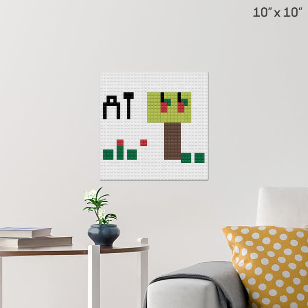 AT Apple Tree Brick Poster
