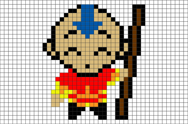 Avatar The Last Airbender Aang Pixel Art