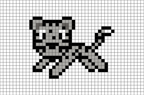 Snow Leopard Pixel Art