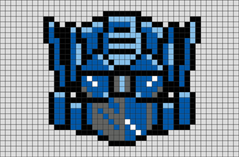 Transformers Optimus Prime Pixel Art