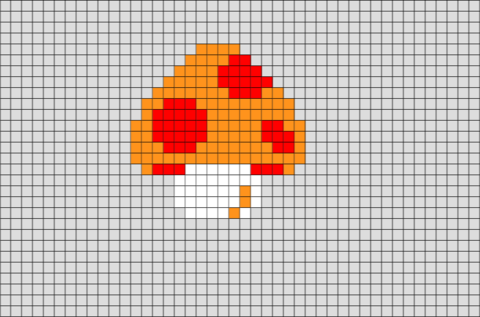 Mushroom Mario Pixel art
