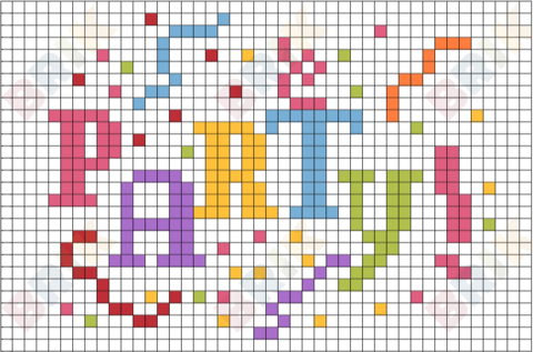 World Party Day Pixel Art