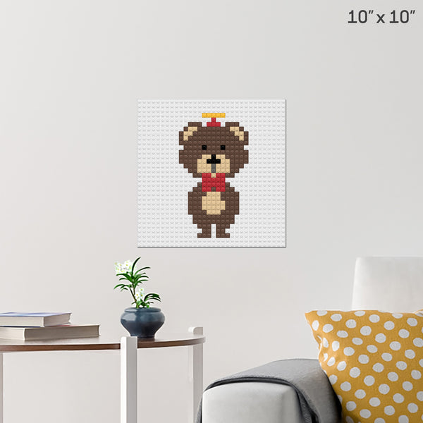 Baby Bear Brick Poster
