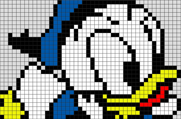 Baby Donald Duck Pixel Art