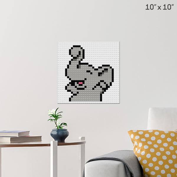 Baby Elephant Brick Poster