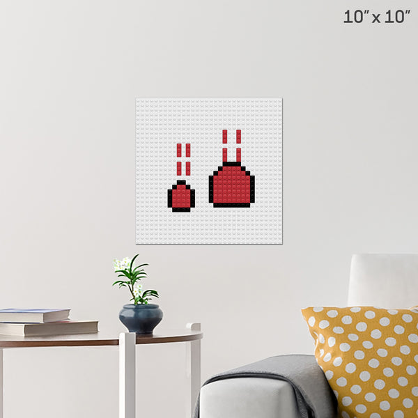 baby flame & dady flame Brick Poster