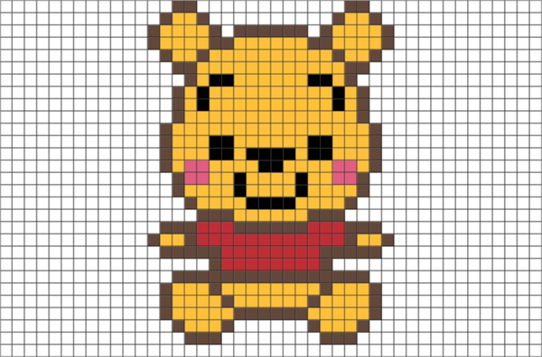 Baby Pooh Pixel Art
