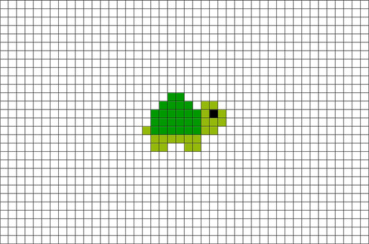 Baby Turtle Pixel Art