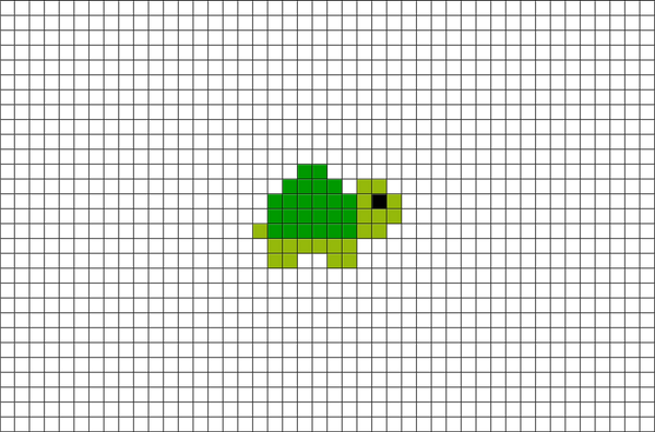 Baby Turtle Pixel Art