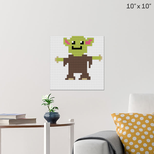 baby yoda Brick Poster