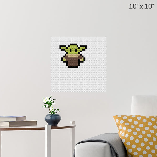 Baby yoda Brick Poster