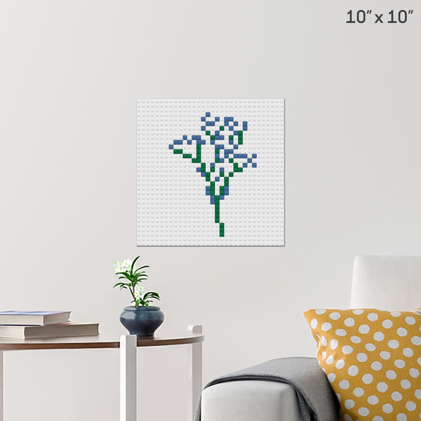 Baby's Breath Flower Brick Poster