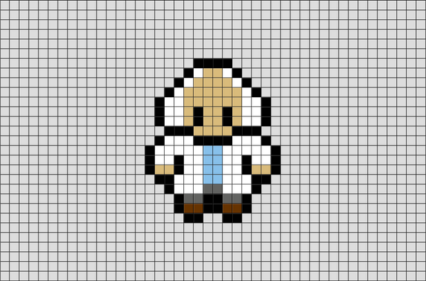 Back to the Future Doc Pixel Art