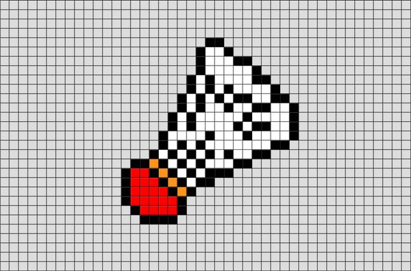 Badminton Shuttlecock Pixel Art