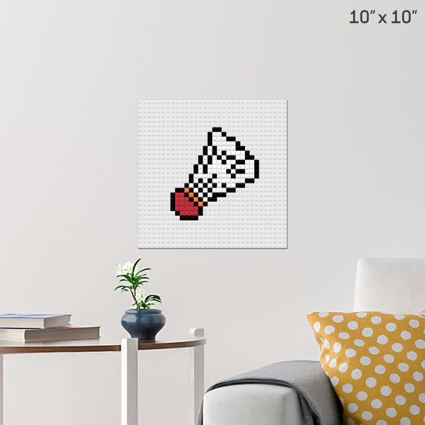 Badminton Shuttlecock Brick Poster