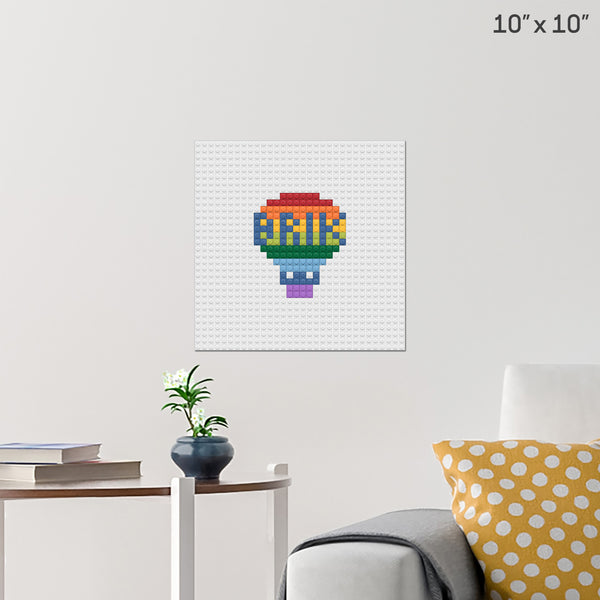 balloon brik Brick Poster