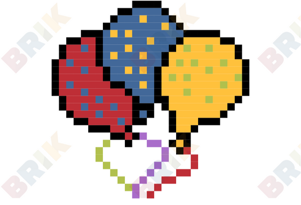 Balloons Pixel Art