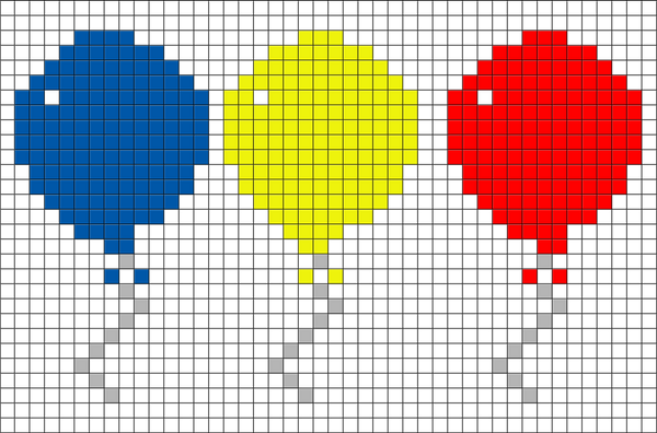 Balloons Pixel Art