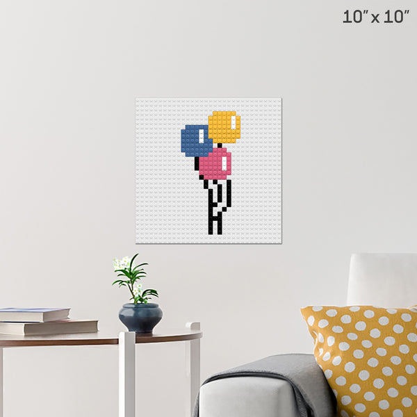 Balloons Brick Poster