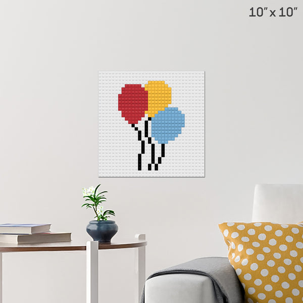 Balloons Brick Poster