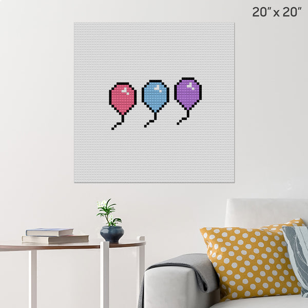 balloons Brick Poster