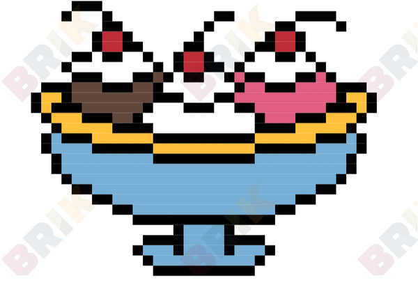 Banana Split Pixel Art