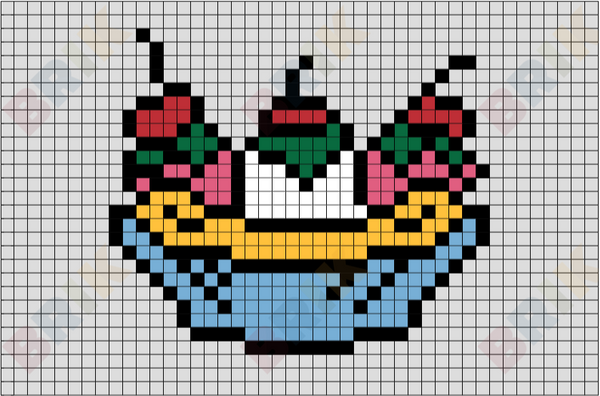 Banana Split Pixel Art