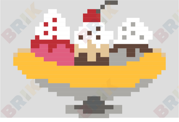Banana Split Pixel Art
