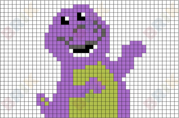 Barney Pixel Art