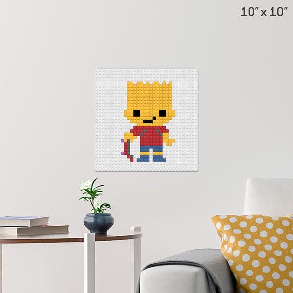 Bart Simpson Brick Poster