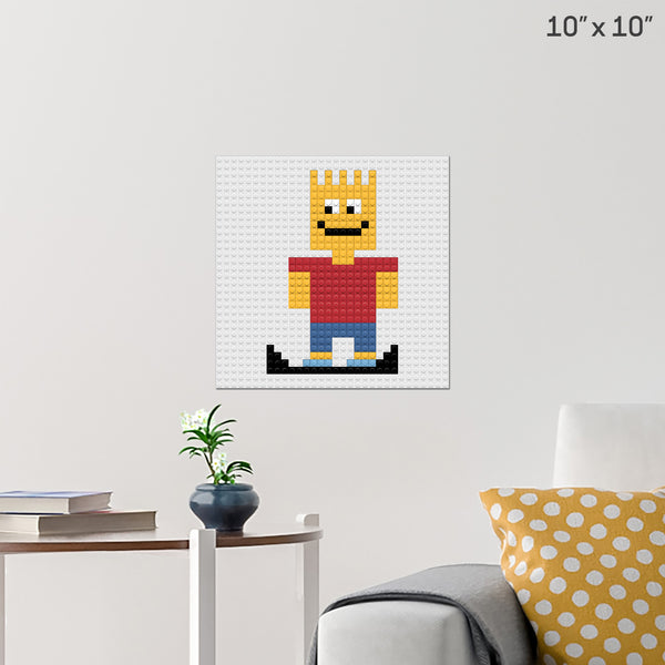 Bart Simpson Brick Poster