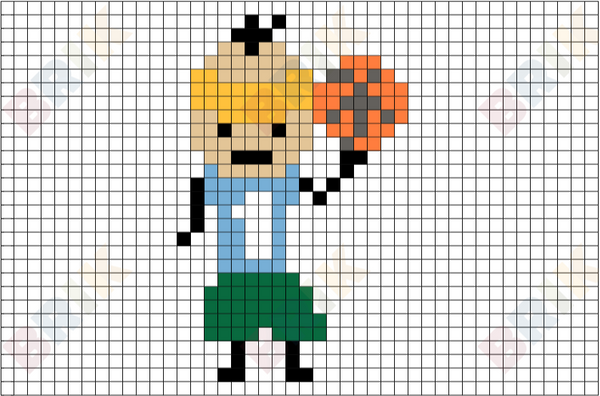 Basketball Player Pixel Art