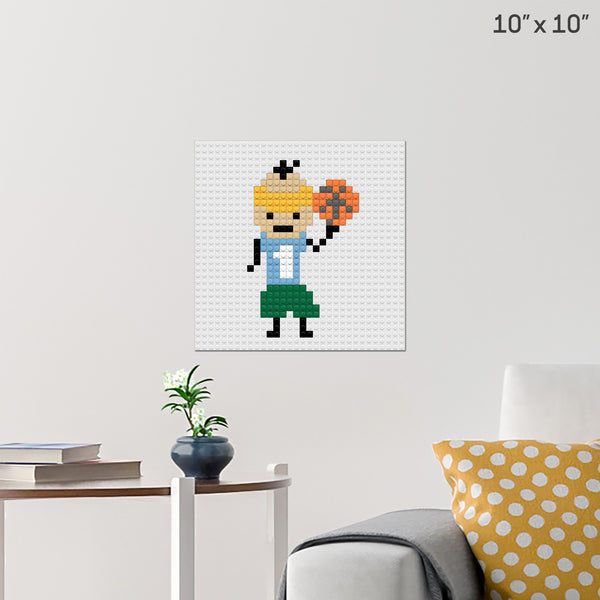 Basketball Player Brick Poster